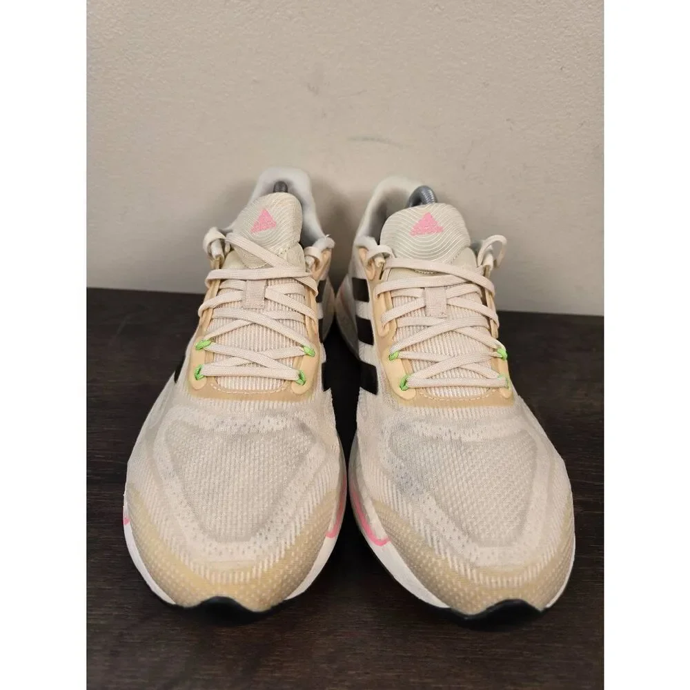 Adidas Supernova+ Womens Running Shoe Size 10.5 GY8313 Training Beige/Black/Pink